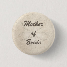 Bóton Redondo 2.54cm Serenidade de Praia Mãe do Botão Bride