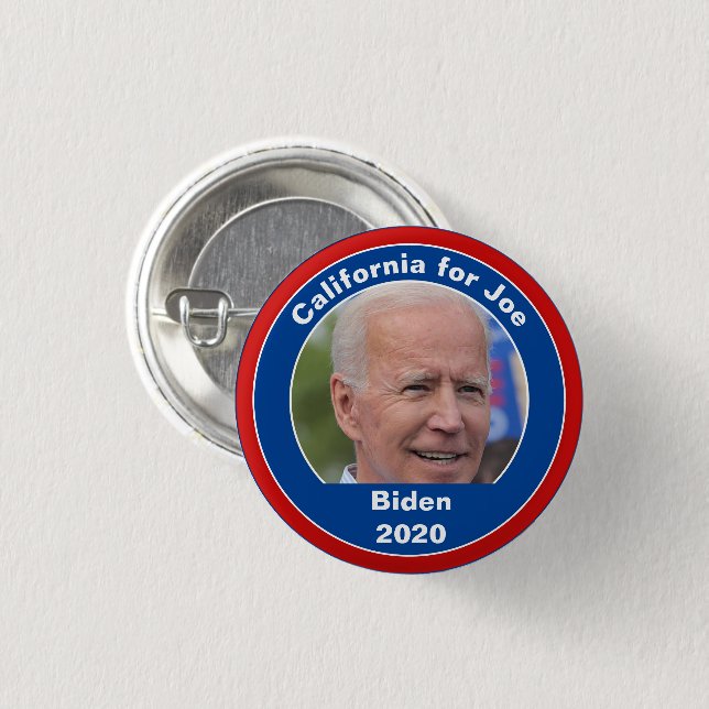 Bóton Redondo 2.54cm Seu Estado para Joe - Joe Biden 2020 (Frente & Verso)