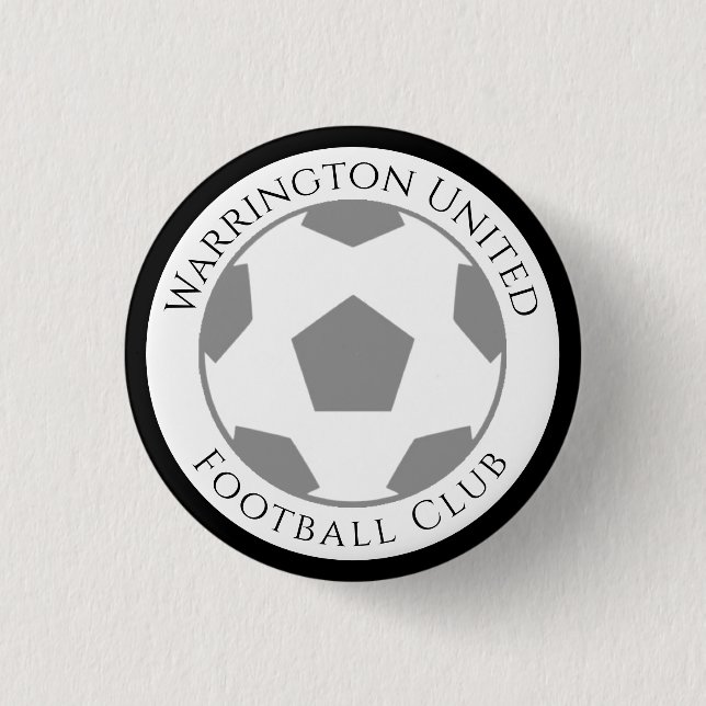 Bóton Redondo 2.54cm Seu nome de clube de futebol (Frente)