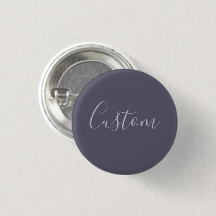 Bóton Redondo 2.54cm Seu Nome Script Lavanda Elegante em Roxo Turvo