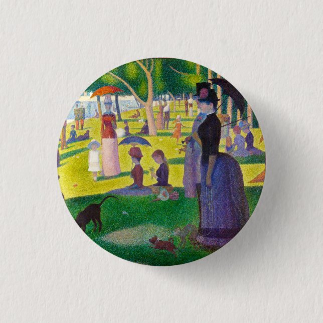 Bóton Redondo 2.54cm Seurat La Grande Jatte Button (Frente)