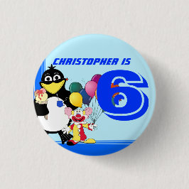 Bóton Redondo 2.54cm Sexto aniversário