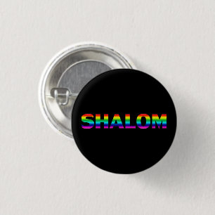 Bóton Redondo 2.54cm Shalom, Pride Lgbt Lgbtq Gay Arco-íris colores pr