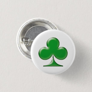 Bóton Redondo 2.54cm Shamrock Verde de São Patrício