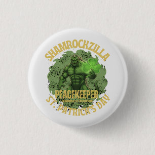 Bóton Redondo 2.54cm Shamrockzilla Pacificador: Dia de São Patrício Kai