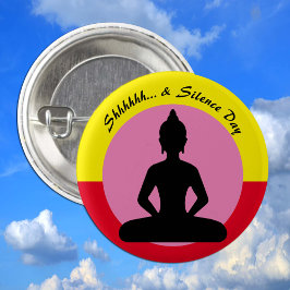 Bóton Redondo 2.54cm Silêncio e Meditação Dia/Buda, Mindagidade