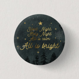 Bóton Redondo 2.54cm SILENT NIGHT, ALL IS BRIGHT small BUTTON