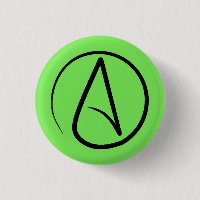 Símbolo ateu: preto no verde limão