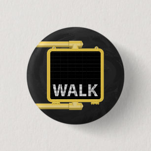 Bóton Redondo 2.54cm Símbolo Crosswalk New York Walk