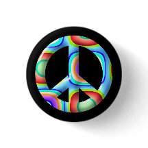 Símbolo da Paz retrô em 3D