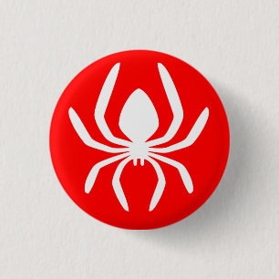 Bóton Redondo 2.54cm Símbolo de aranha vermelha