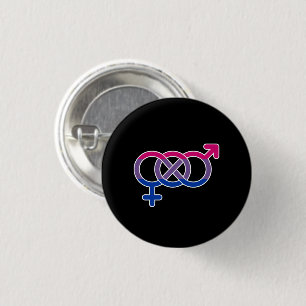 Bóton Redondo 2.54cm Símbolo de gênero da bissexualidade