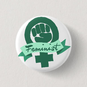 Bóton Redondo 2.54cm Símbolo feminista em tom