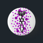Bóton Redondo 2.54cm Símbolo messiânico com pontos roxos<br><div class="desc">o símbolo para o judaísmo messiânico.</div>