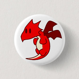 Bóton Redondo 2.54cm Símbolo vermelho do dragão