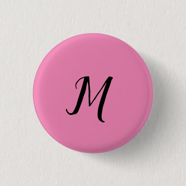 BÓTON REDONDO 2.54CM SIMPLE MINIMAL MONOGRAM ELEGANT KEYCHAIN (Frente)