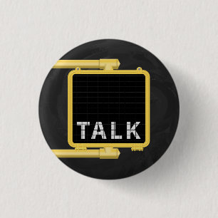 Bóton Redondo 2.54cm Sinal Crosswalk de Nova Iorque