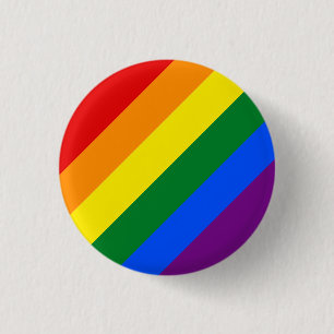 Bóton Redondo 2.54cm Sinalizador Clássico do Orgulho Arco-Íris LGBTQ