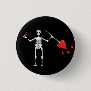 Bóton Redondo 2.54cm Sinalizador Da Barba Negra Do CAPITÃO MAYFLOWER