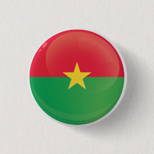 Bóton Redondo 2.54cm Sinalizador de Ícone Redondo Burkina Faso