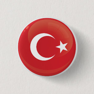 Bóton Redondo 2.54cm Sinalizador de Ícone Turkiye Round