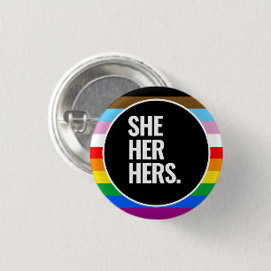 Bóton Redondo 2.54cm Sinalizador de Orgulho Inclusivo LGBTQ+