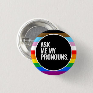 Bóton Redondo 2.54cm Sinalizador de Orgulho Inclusivo LGBTQ+