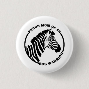 Bóton Redondo 2.54cm Síndrome de Ehlers-Danlos Orgulha Mãe de um Guerre