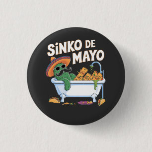 Bóton Redondo 2.54cm Sinko de Mayo Cinco De Mayo Cactus Funny