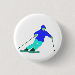 Bóton Redondo 2.54cm Skier Snow Skiing