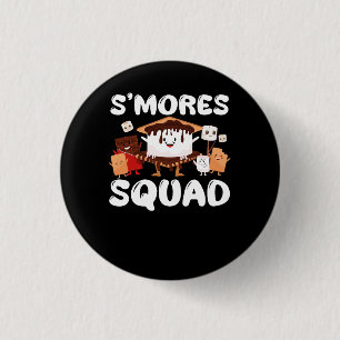 Bóton Redondo 2.54cm S'mores Marshmallow Funny Smores Squad Camping Ca