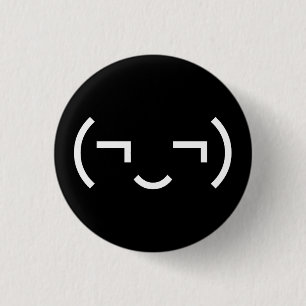 Bóton Redondo 2.54cm Smug Emoticon (‿)