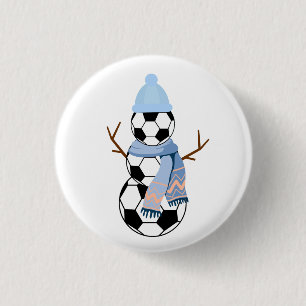 Bóton Redondo 2.54cm Snowman bola de futebol.