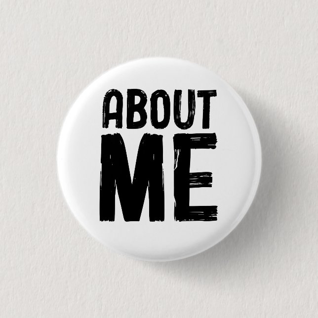Bóton Redondo 2.54cm Sobre mim motivacional (Frente)