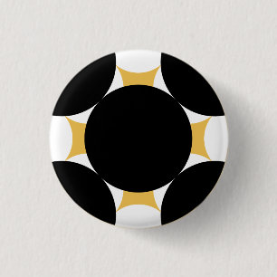 Bóton Redondo 2.54cm Solid Circle Cross por Kenneth Yoncich