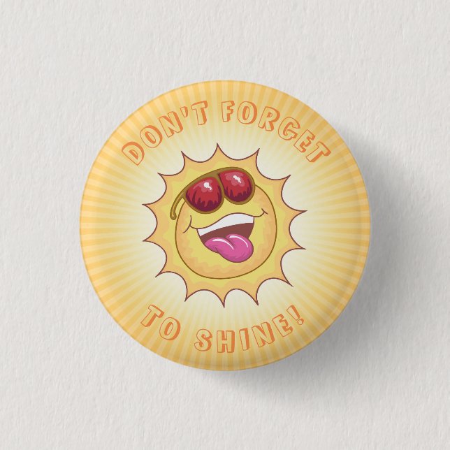 Bóton Redondo 2.54cm Sorriso Sol (Frente)