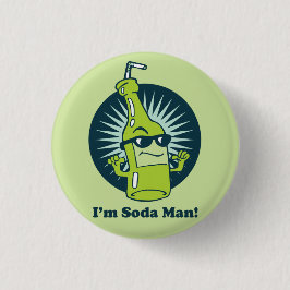 Bóton Redondo 2.54cm Sou o Soda Man! Botão Flair de Jogo de Palavra Eng