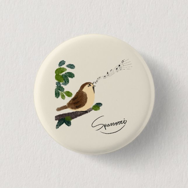 Bóton Redondo 2.54cm Sparrotti! ス パ ロ テ ィ! (Frente)