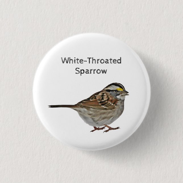 Bóton Redondo 2.54cm Sparrow com gargalo branco (Frente)