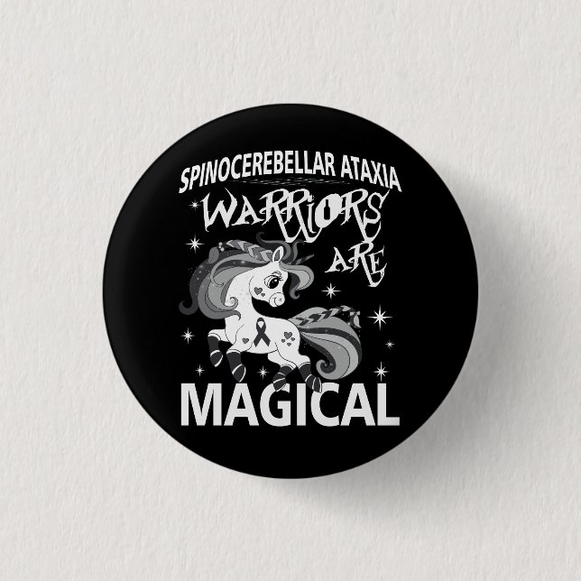 Bóton Redondo 2.54cm Spinocerebelar Ataxia Guerreiro Friso de Sensibili (Frente)
