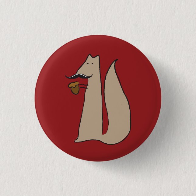 Bóton Redondo 2.54cm Sr. Esquilo (Frente)
