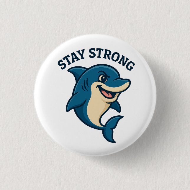 Bóton Redondo 2.54cm Stay Strong Splash T-Shirt (Frente)
