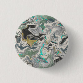 Bóton Redondo 2.54cm Stone Marbling with Turquoise Veins 1 1/4" Round