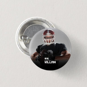 Bóton Redondo 2.54cm Sua Foto Personalizada de Futebol ou Seu Esporte R