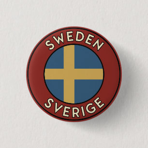 Bóton Redondo 2.54cm Suécia Sverige