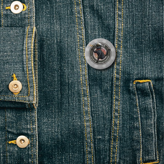 Bóton Redondo 2.54cm Sunset de Gato Negro: Uma Viagem para prosperar (Black Cat Sunset: A Voyage to THRIVE 1 Inch Round Button)