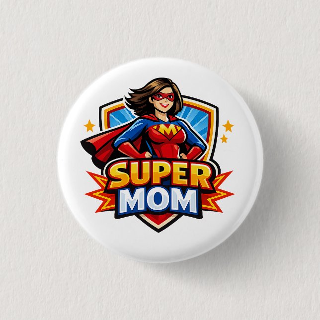 Bóton Redondo 2.54cm Super Mãe (Frente)