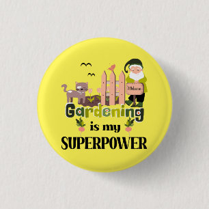 Bóton Redondo 2.54cm Superpotência de jardinagem, jardineiro-cúmulo