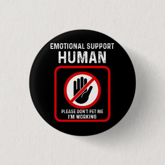 Bóton Redondo 2.54cm Suporte Emocional Figuras de Halloween Humanas Não
