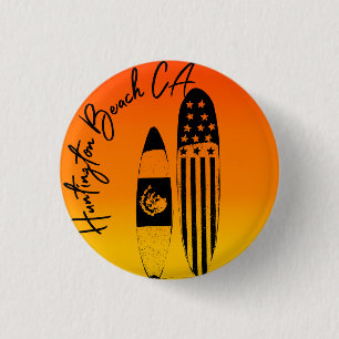 Bóton Redondo 2.54cm Surfboards e Pôrs do sol da praia de Huntington